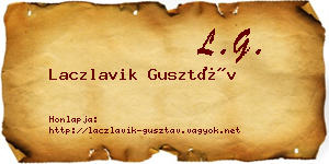 Laczlavik Gusztáv névjegykártya